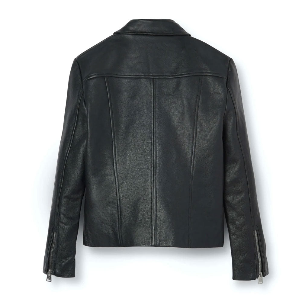 Men’s Black Leather Jacket - Classic Urban Style | Full Grain Apparel