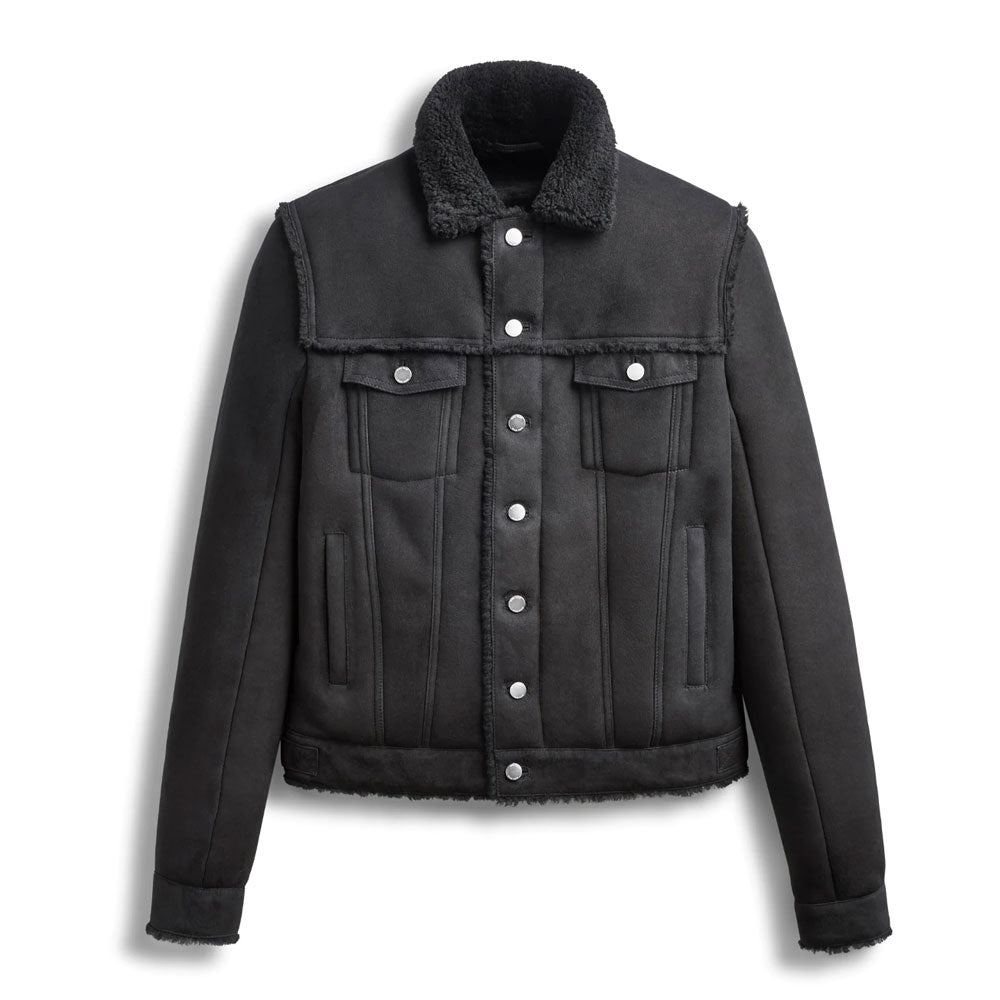 Men’s Shearling Leather Jacket - Ultimate Winter Aviator | Full Grain Apparel