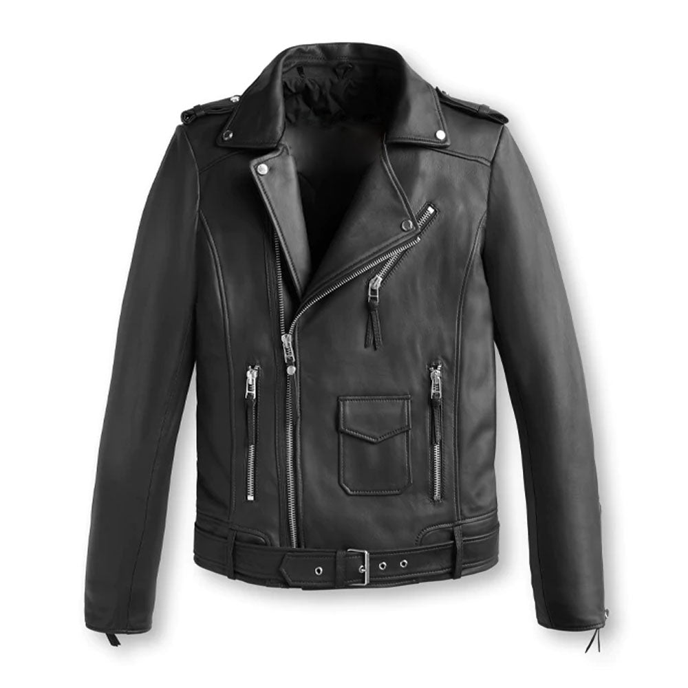 Men’s Classic Biker Leather Jacket - Timeless Moto Edition | Full Grain Apparel