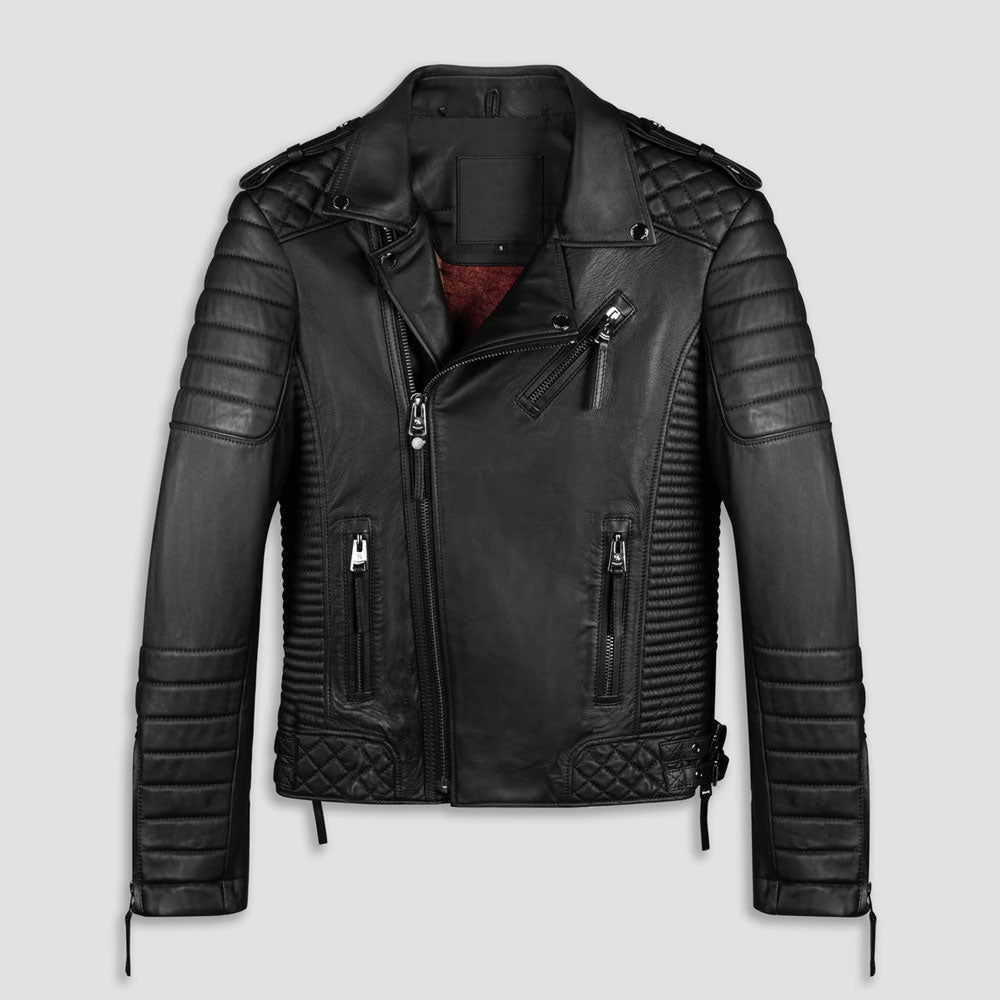 Men’s Vintage Biker Leather Jacket - Heritage Roadster Edition | Full Grain Apparel