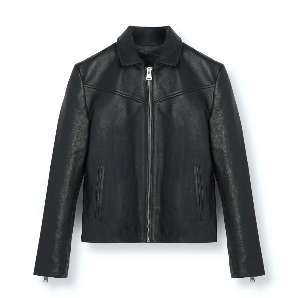 Men’s Black Leather Jacket - Classic Urban Style | Full Grain Apparel