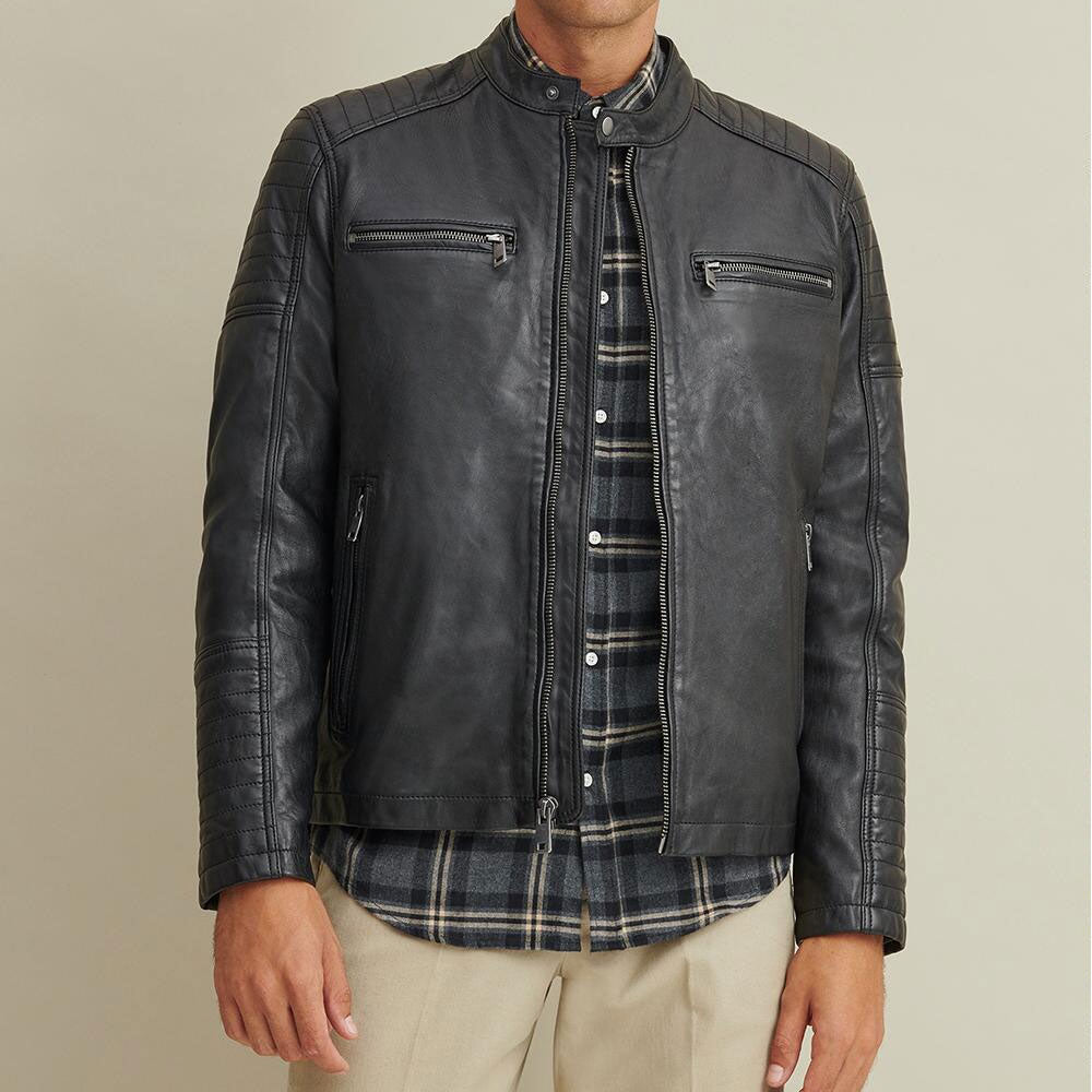 Men’s Genuine Moto Biker Leather Riding Jacket | The Precision Roadster | Full Grain Apparel