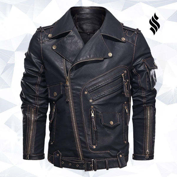 The "Ironclad" Black Moto | Full-Grain Leather Performance | Full Grain Apparel