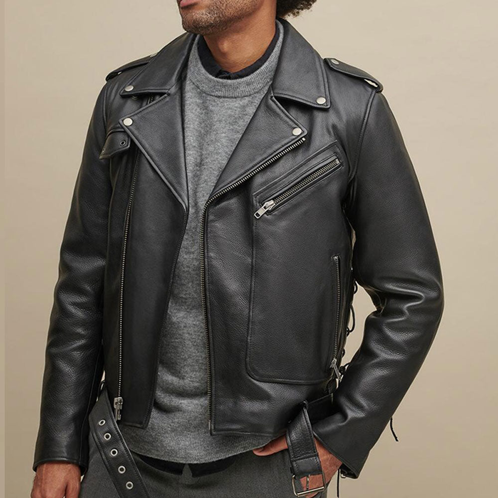 Men’s Leather Rider Jacket | The Essential Highway Commando | Full Grain Apparel
