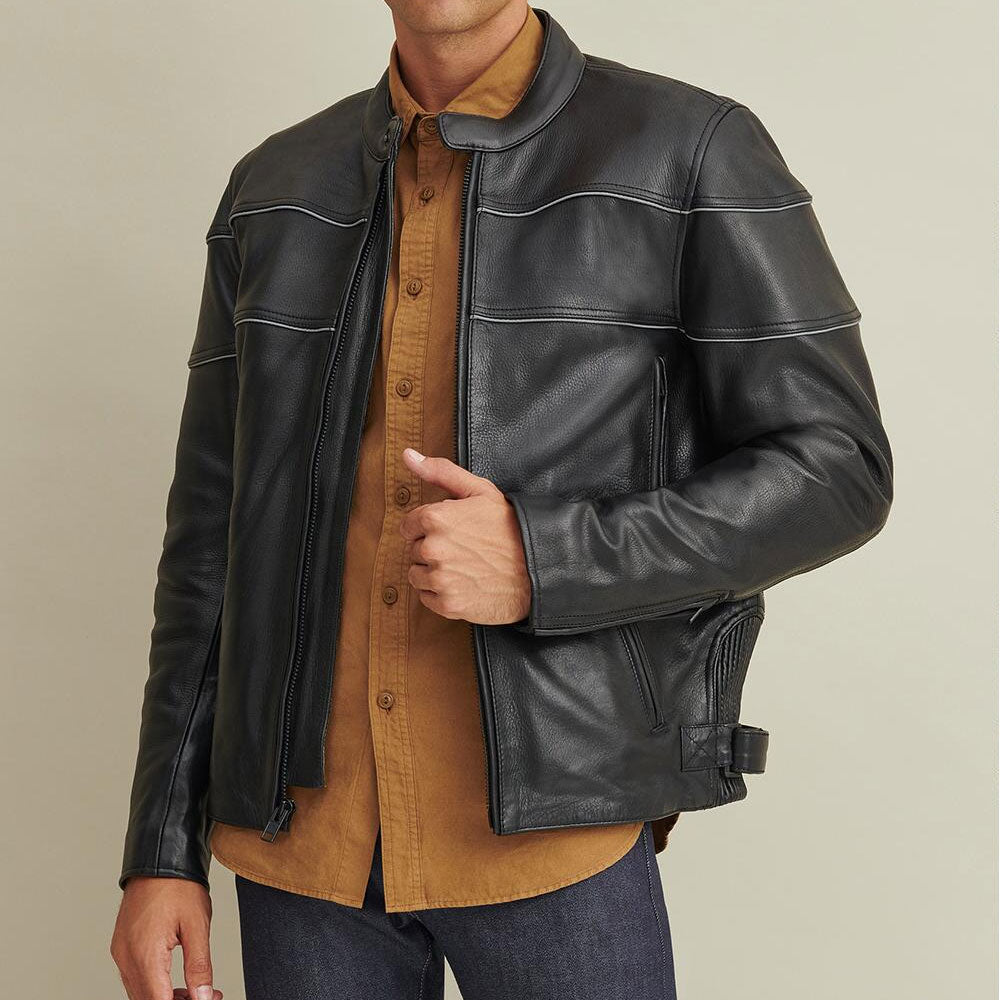 Men’s Leather Rider Jacket with Thinsulate™ Lining | The Ultimate Sub-Zero Guardian | Full Grain Apparel
