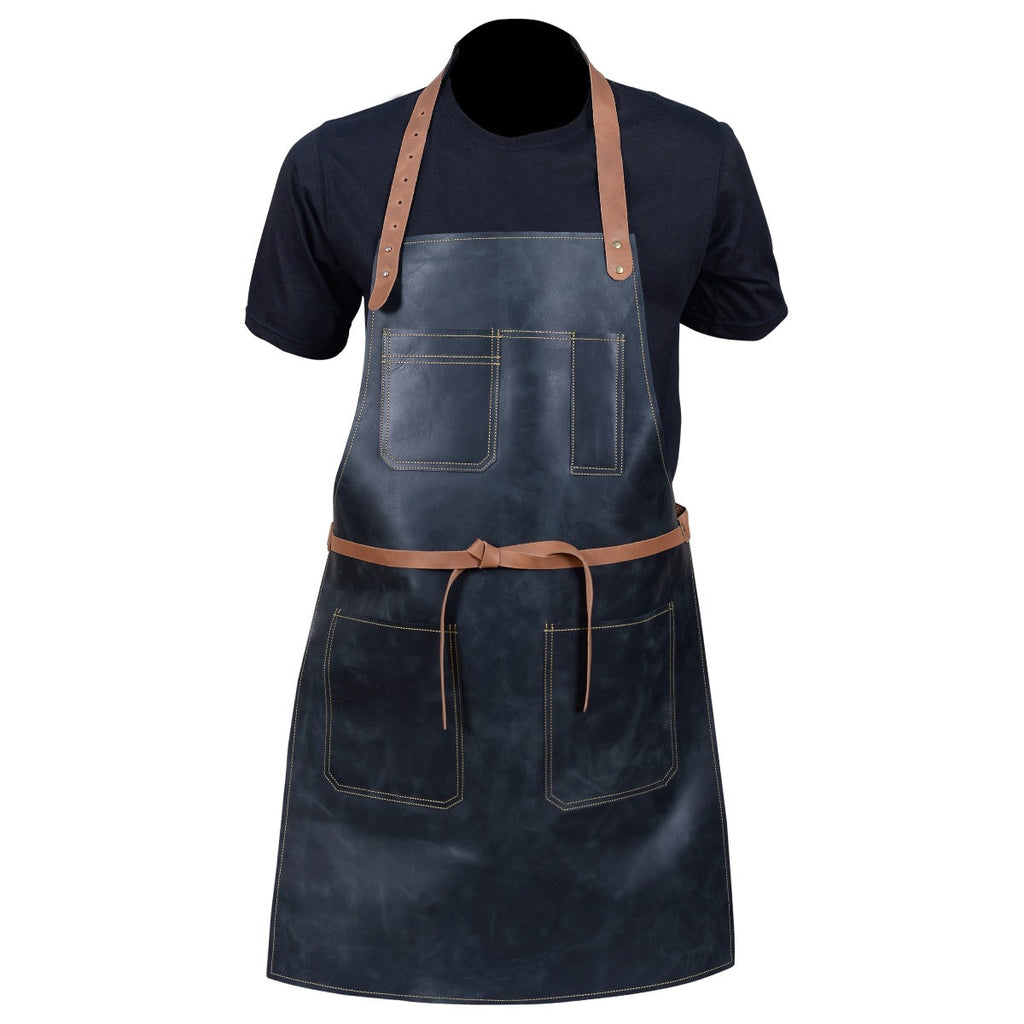 GrillMaster's Leather BBQ Apron shown from another angle