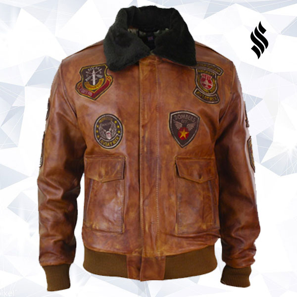 Men’s Aviator Flying Pilot Bomber Jacket | Genuine Leather Flight Wear | Full Grain Apparel