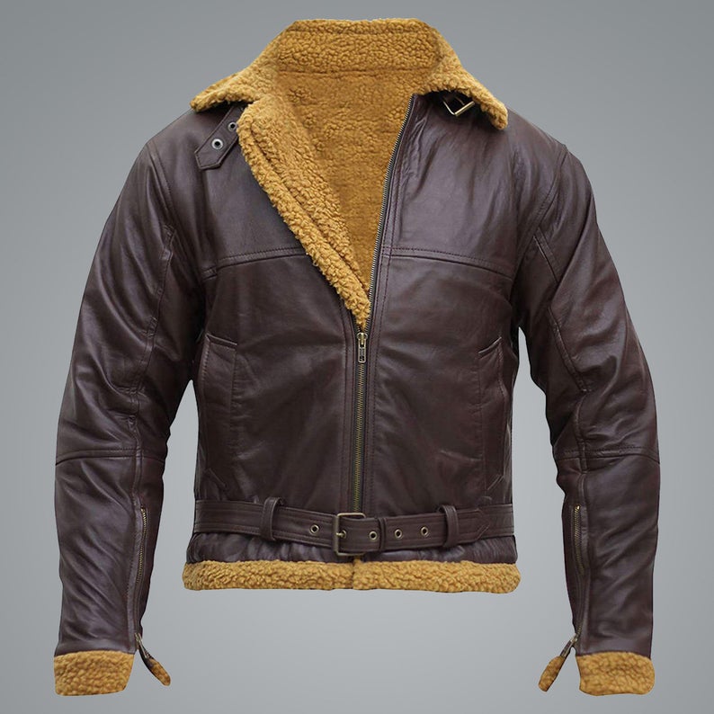 Men’s B3 Flying Aviator Pilot Shearling Jacket | Rugged Aviation Heritage | Full Grain Apparel
