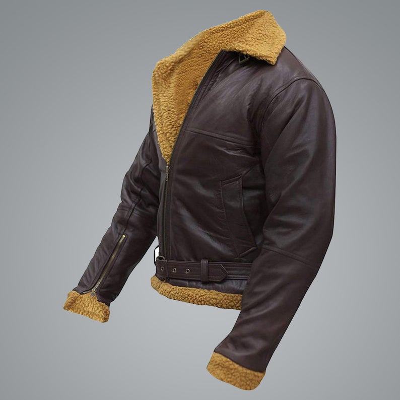 Men’s B3 Flying Aviator Pilot Shearling Jacket | Rugged Aviation Heritage | Full Grain Apparel