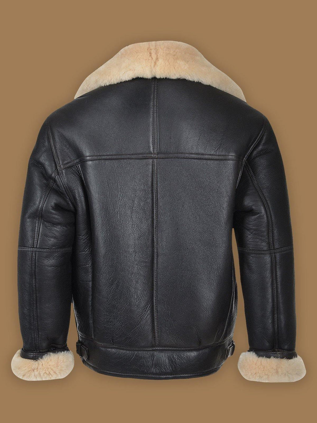 Men’s Black B3 Shearling Bomber Leather Jacket | Rugged Winter Aviator Wear | Full Grain Apparel