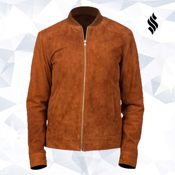 Men’s Brown Suede Bomber Jacket | The "Heritage Oak" Edition | Full Grain Apparel