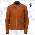 Men’s Brown Suede Bomber Jacket | The "Heritage Oak" Edition | Full Grain Apparel