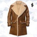 Men’s Brown Shearling Leather Coat | The "Heritage Rancher" Edition | Full Grain Apparel