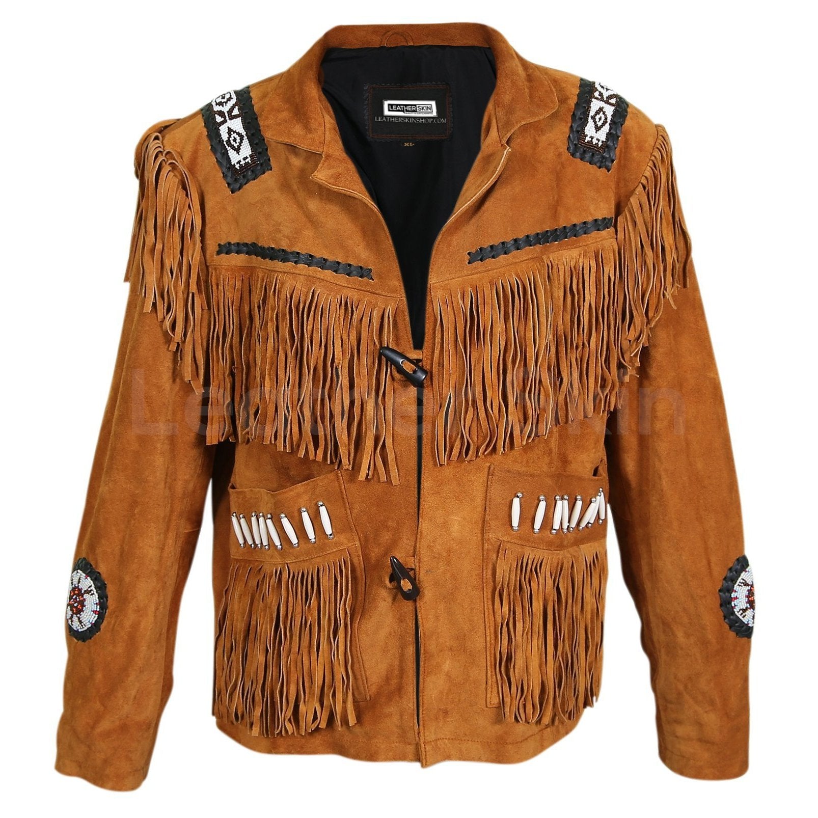 Men Brown Cowboy Suede Leather Jacket | Full Grain Apparel