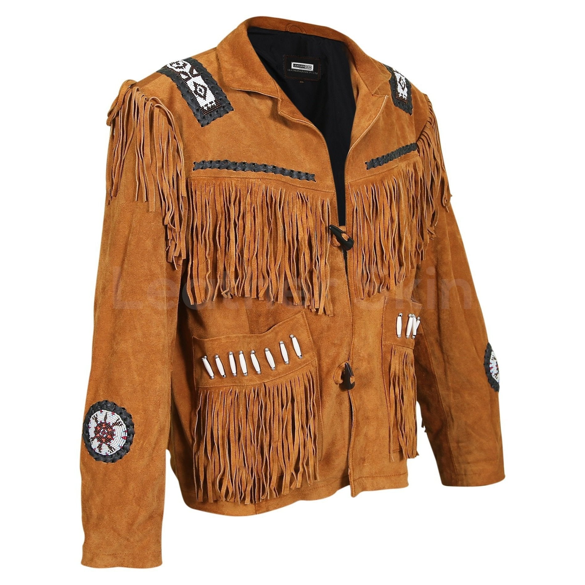 Men Brown Cowboy Suede Leather Jacket | Full Grain Apparel