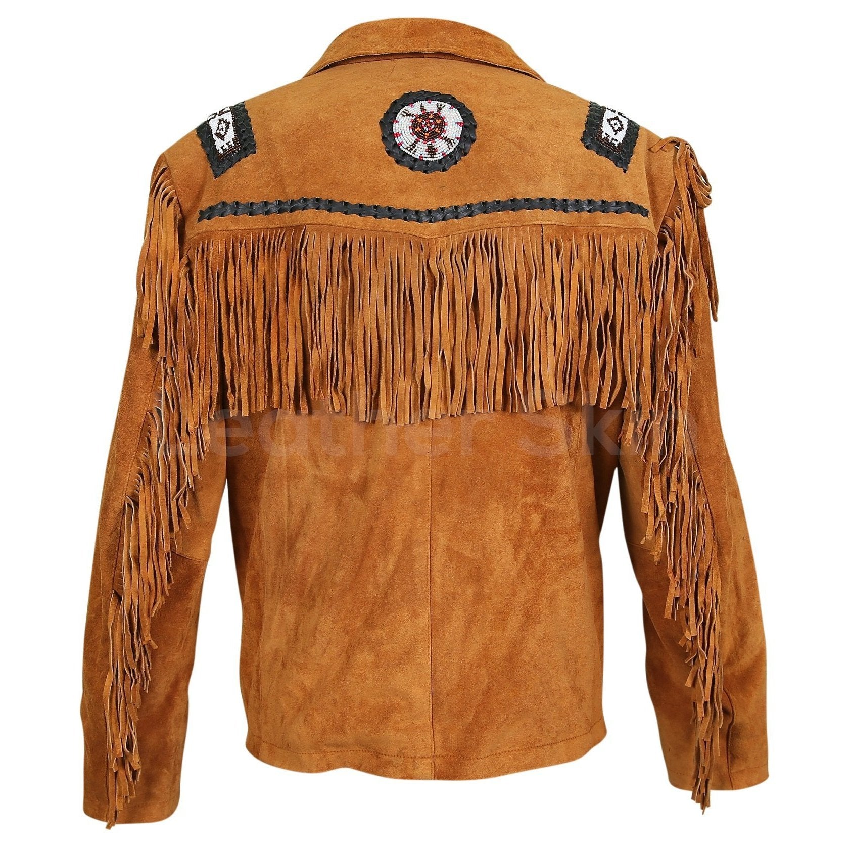 Men Brown Cowboy Suede Leather Jacket | Full Grain Apparel