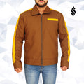 Men’s Stylish Brown Cotton Jacket | Casual Urban Wear | Full Grain Apparel