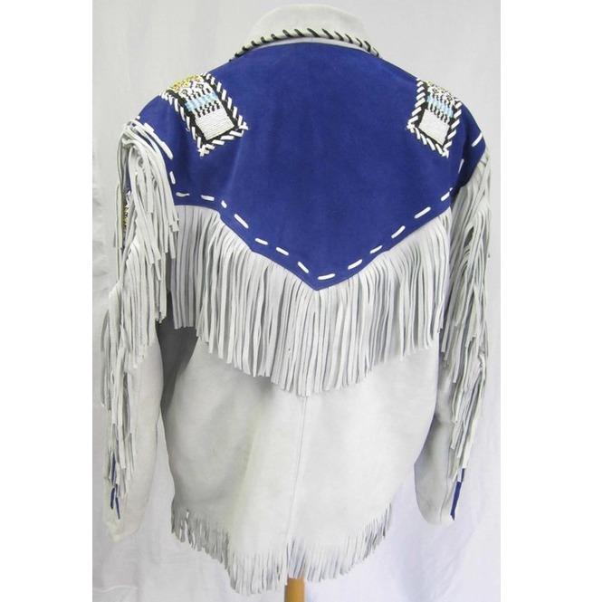 Men's Native American Style Suede Fringe Jacket | Full Grain Apparel