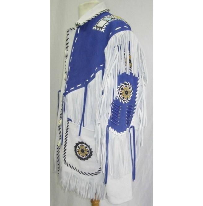 Men's Native American Style Suede Fringe Jacket | Full Grain Apparel