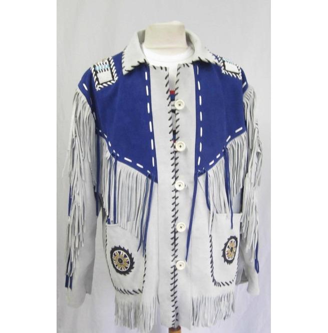 Men's Native American Style Suede Fringe Jacket | Full Grain Apparel
