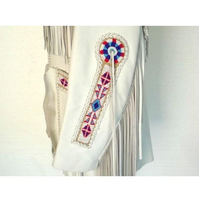 Men's White Western Leather Cowboy Jacket | Full Grain Apparel