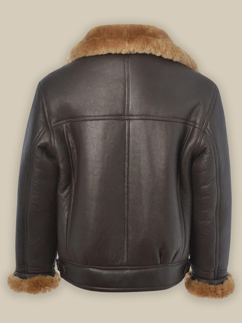 Chaqueta Bomber de Cuero de Borrego B3 para Hombre | Aviador de Invierno Resistente | Ropa de Piel de Grano Completo