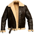 Men’s Brown B3 RAF Aviator Bomber Jacket | Authentic Shearling & Real Sheepskin Leather | Full Grain Apparel