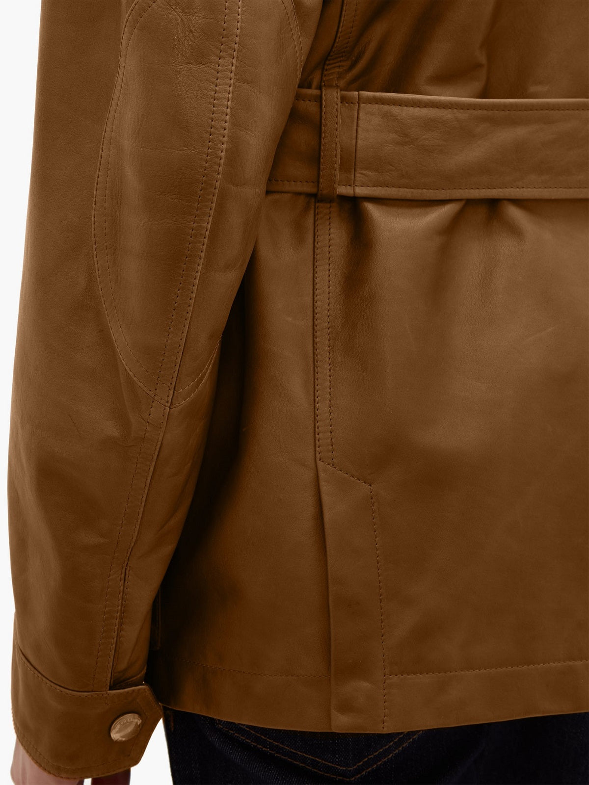 Men’s Iron-Forge Brown Utility Leather Jacket | Industrial Multi-Pocket Gear | Full Grain Apparel