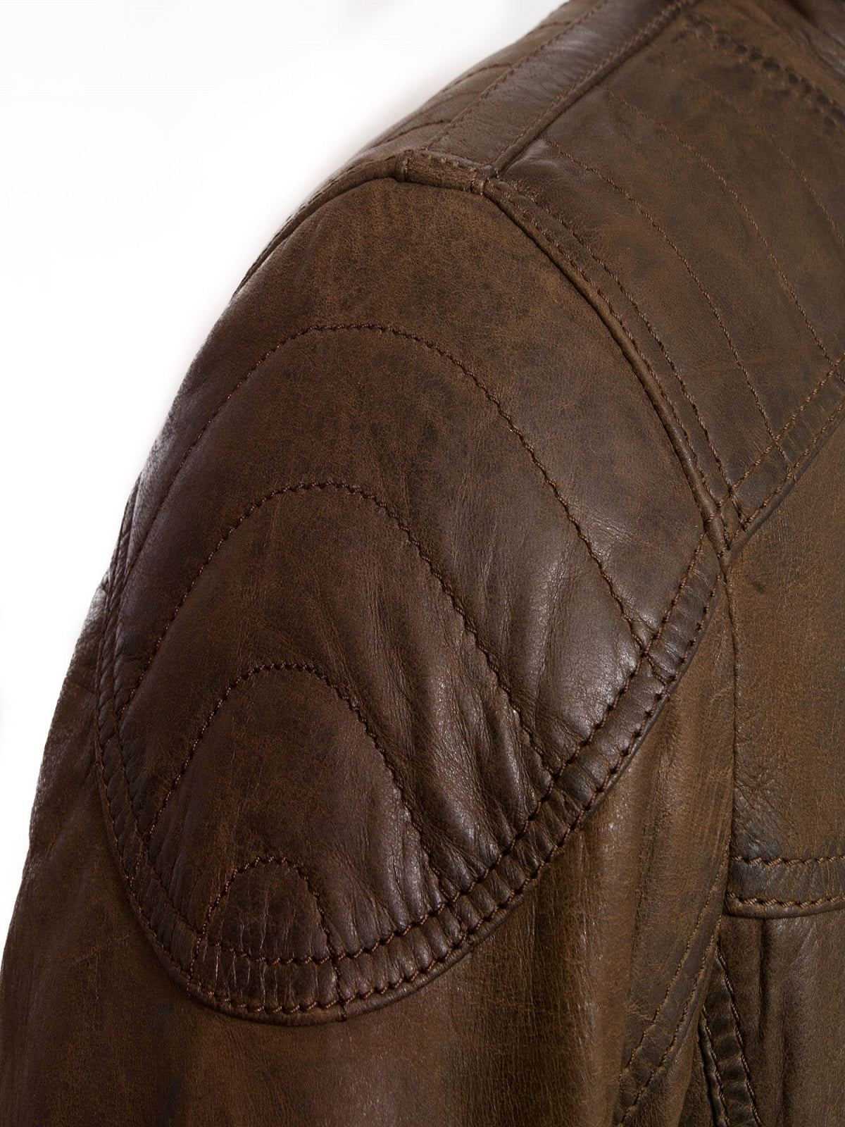 Chaqueta de cuero marrón oscuro para hombre | Estilo clásico y tradicional | Prenda de cuero de plena flor