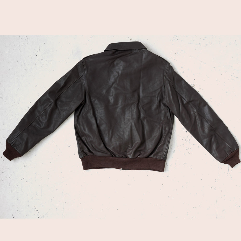 Men’s "Iron Wing" A2 Flying Bomber | Genuine Brown Horsehide Leather | Military Grade Flight Jacket | Full Grain Apparel