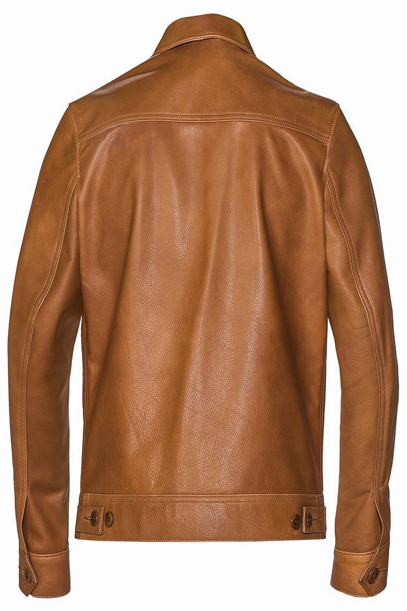 Men’s Light Brown Leather Jacket | Casual Everyday Style | Full Grain Apparel