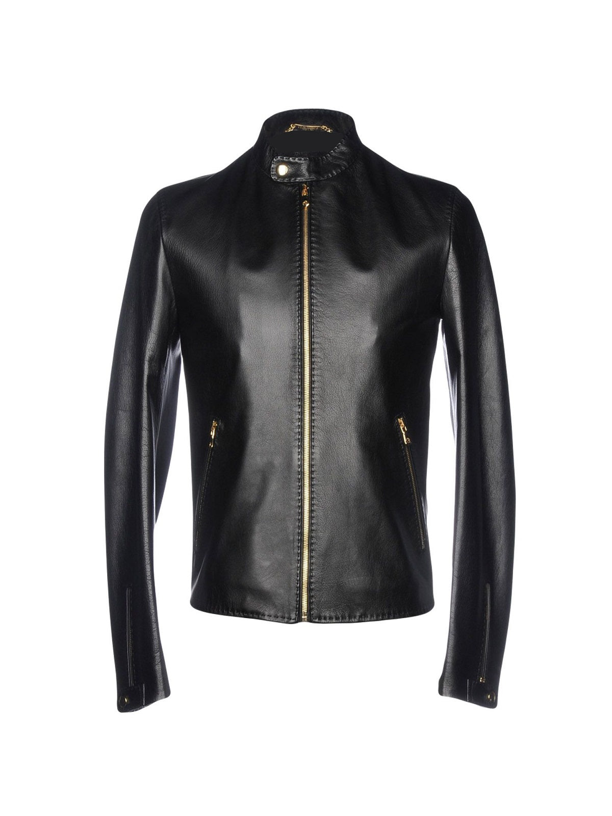Men’s Liquid-Onyx Shiny Black Leather Jacket | High-Gloss Urban Armor | Full Grain Apparel