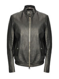 Men’s Liquid-Chrome Jet Black Leather Jacket | Elite High-Gloss Identity | Full Grain Apparel