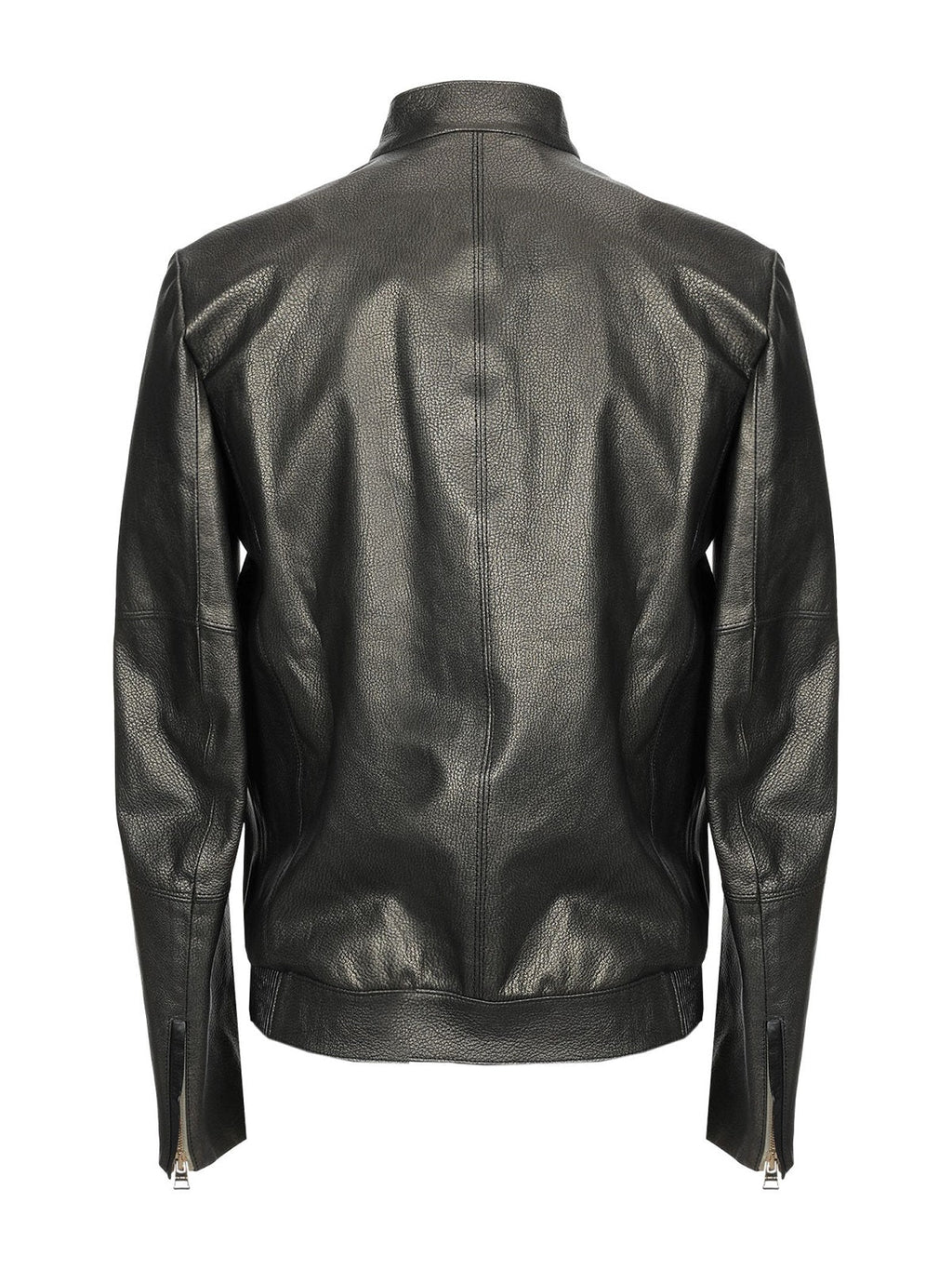 Men’s Liquid-Chrome Jet Black Leather Jacket | Elite High-Gloss Identity | Full Grain Apparel