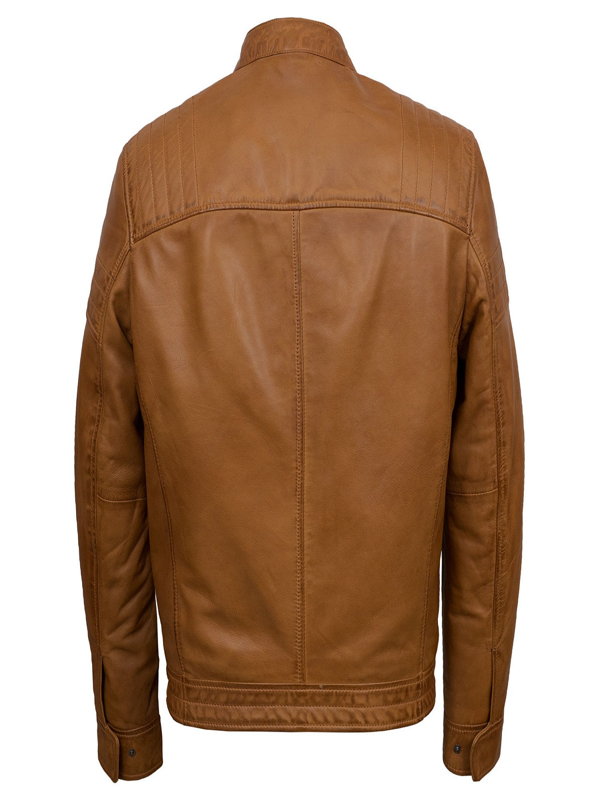 Men’s Tan Brown Biker Jacket | Genuine Cafe Racer Style | Full Grain Apparel