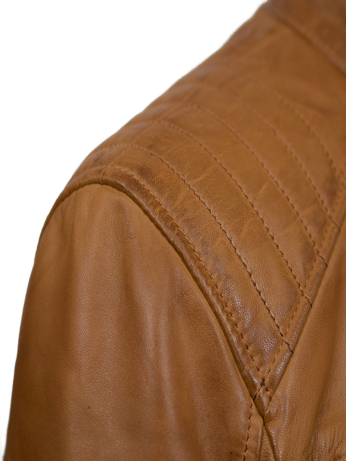 Men’s Tan Brown Biker Jacket | Genuine Cafe Racer Style | Full Grain Apparel