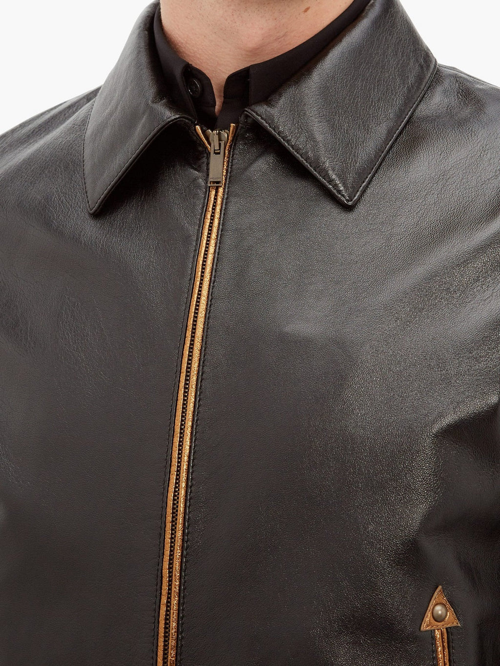 Chaqueta de cuero negra tradicional Legacy para hombre | Armadura urbana de herencia | Prenda de cuero de plena flor