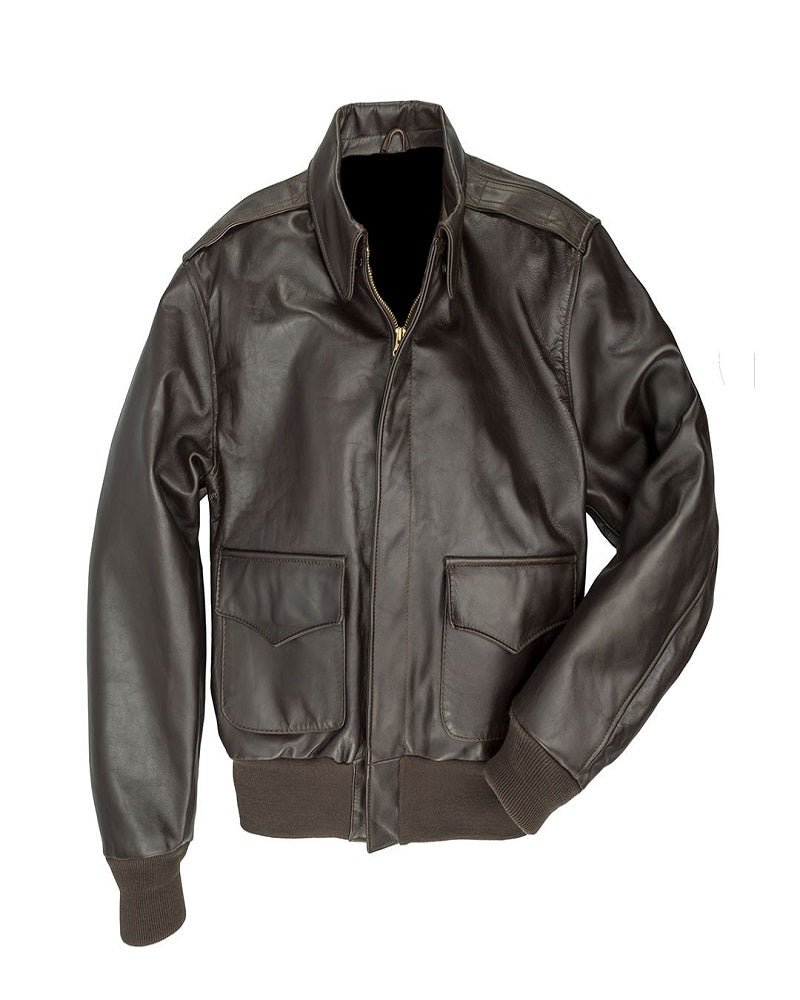Men’s Brown World War Leather Jacket | Vintage Pilot Style | Full Grain Apparel