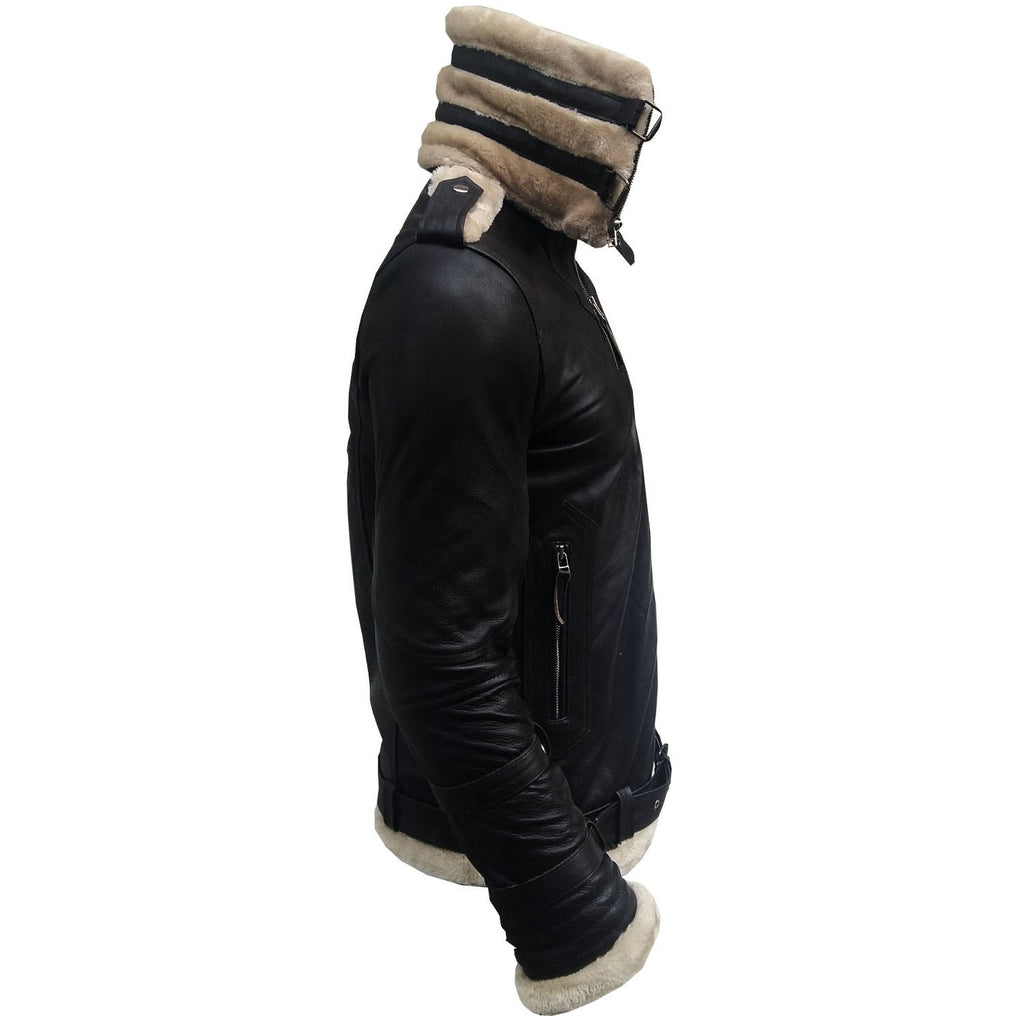 Men’s Aviator B3 Brown Faux Shearling Leather Bomber Jacket | Full Grain Apparel