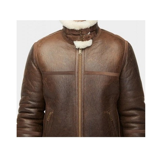 Men’s Aviator Sheepskin Shearling Leather Jacket | Full Grain Apparel