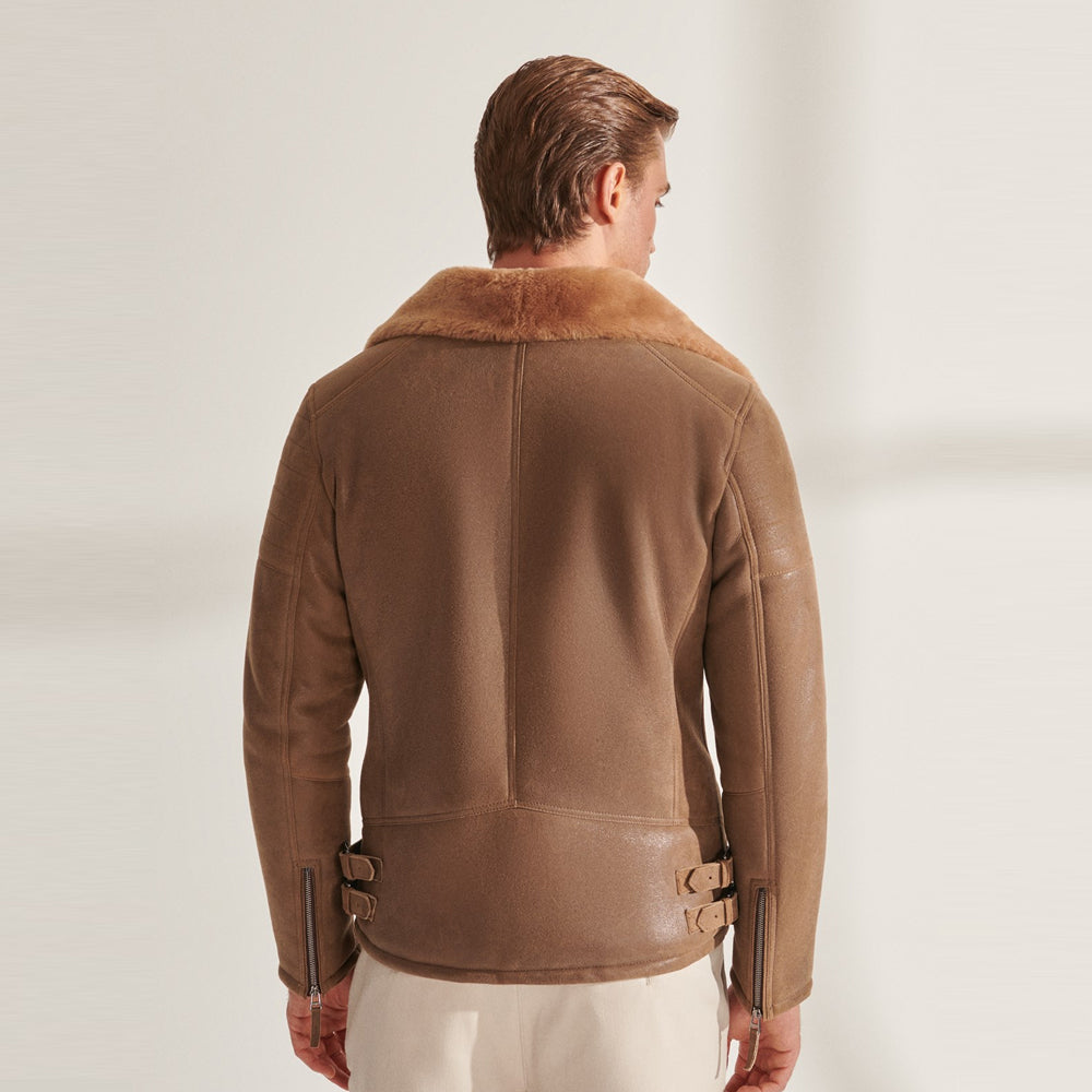 Chaqueta aviador de piel de oveja B3 RAF de hombre | Full Grain Apparel