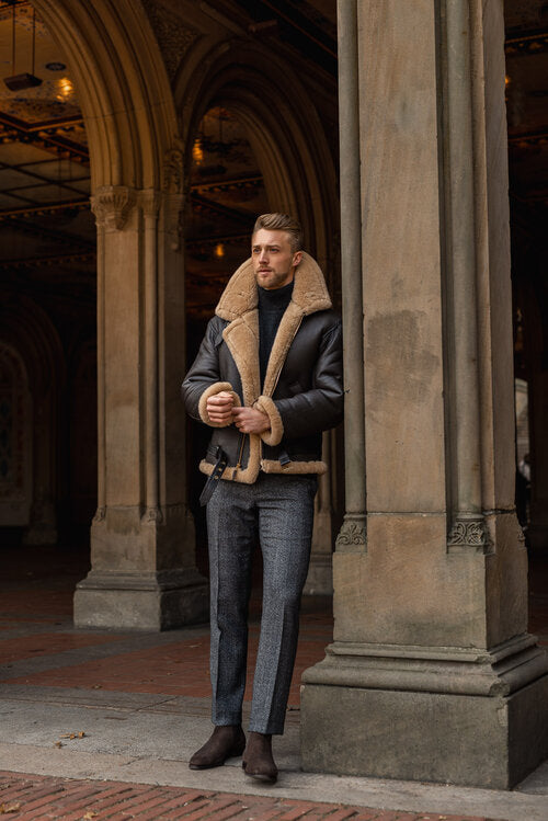 Men’s B3 RAF Aviator | Sheepskin Shearling Leather Jacket | Full Grain Apparel