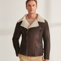 Men’s Brown B3 Pilot Sheepskin Shearling Aviator Jacket | Full Grain Apparel