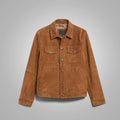 Men’s "Outlaw Frontier" Western Jacket | Premium Tobacco Brown Suede | Genuine Leather Cowboy Jacket with Fringe & Tassel Detail | Full Grain Apparel