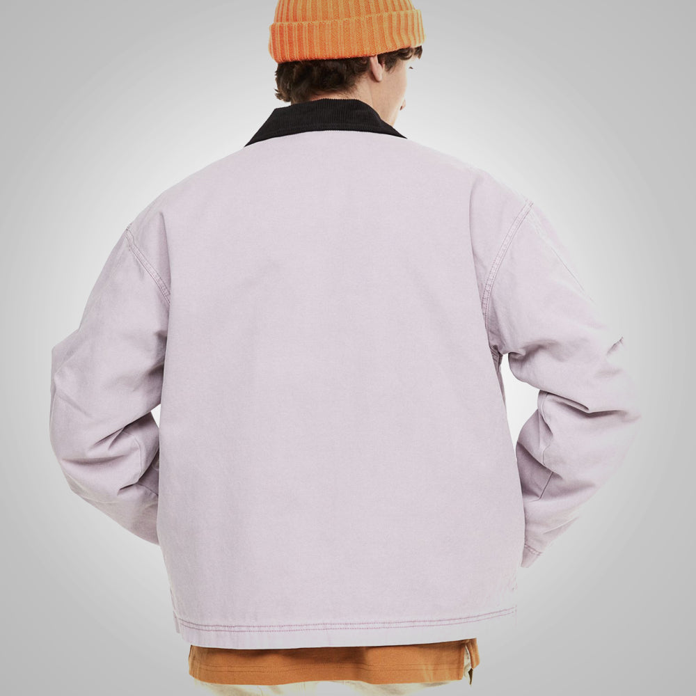 Men’s "Royal-Wale" Trucker | Deep Purple Premium Corduroy | Modern Heritage Utility Jacket | Full Grain Apparel