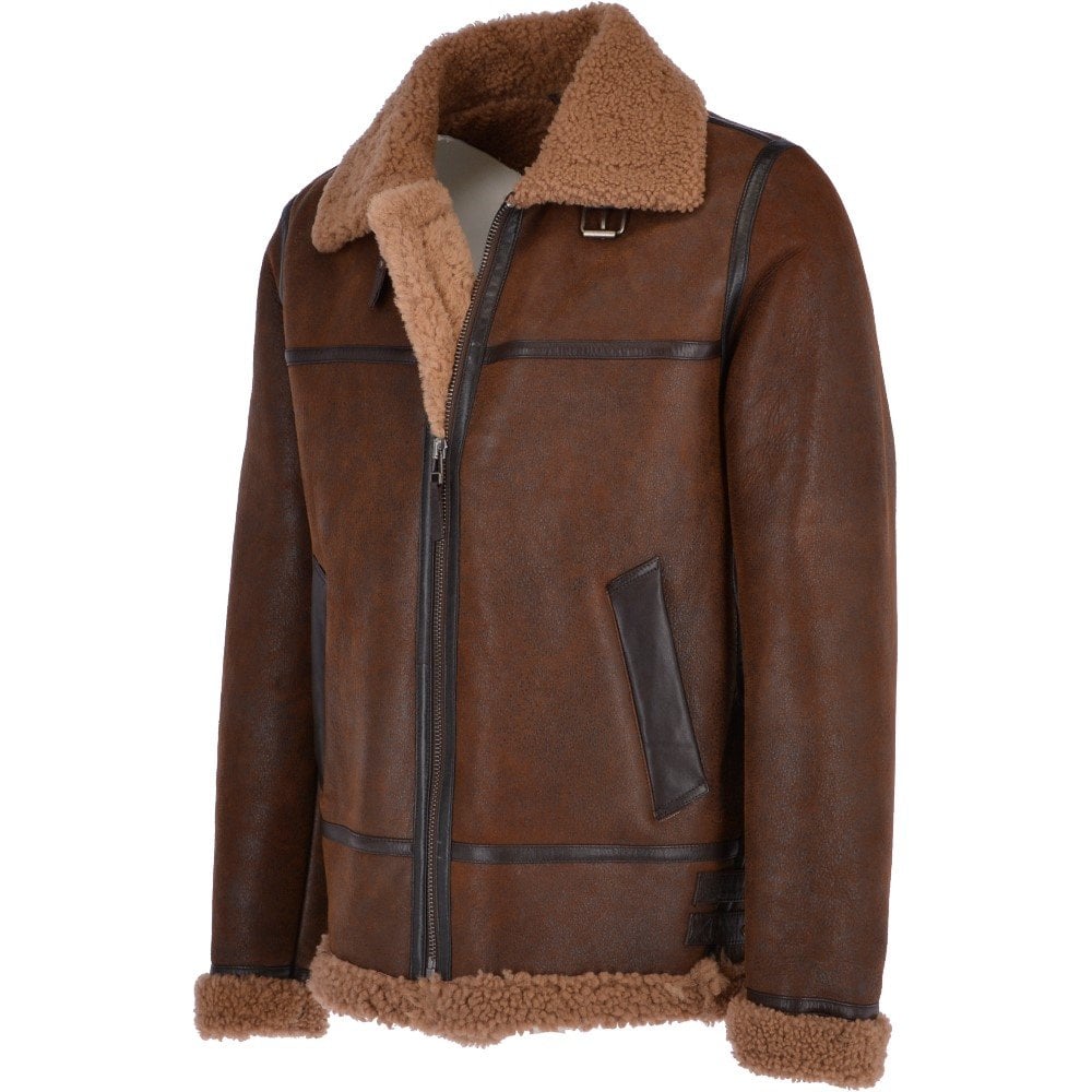 Chaqueta Bomber Aviador B3 de Piel de Oveja para Hombre | Ropa de Piel Plena Flor