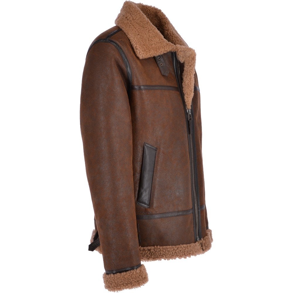 Chaqueta Bomber Aviador B3 de Piel de Oveja para Hombre | Ropa de Piel Plena Flor