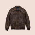 Men’s "Propeller Heritage" A2 Bomber Jacket | Vintage Brown Genuine Lambskin Flight Coat | Full Grain Apparel