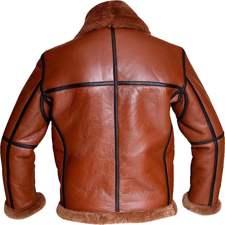 Men’s Aviator Bomber Leather Jacket with Fur | Rugged Flight Heritage | Full Grain Apparel