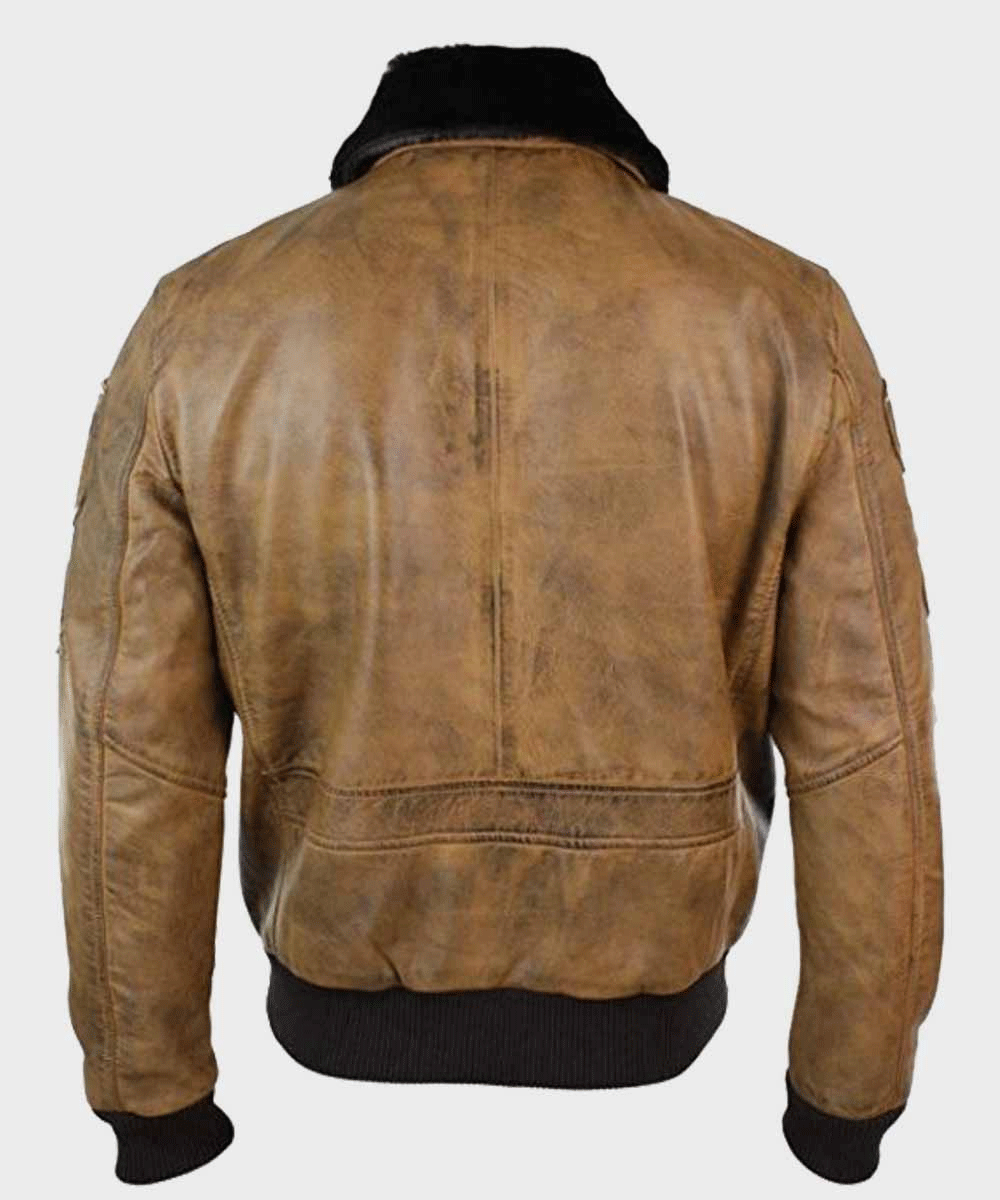 Men’s "Sahara-Flight" Aviator | Golden Tan Premium Leather | Shearling-Lined B3 Bomber Jacket | Full Grain Apparel